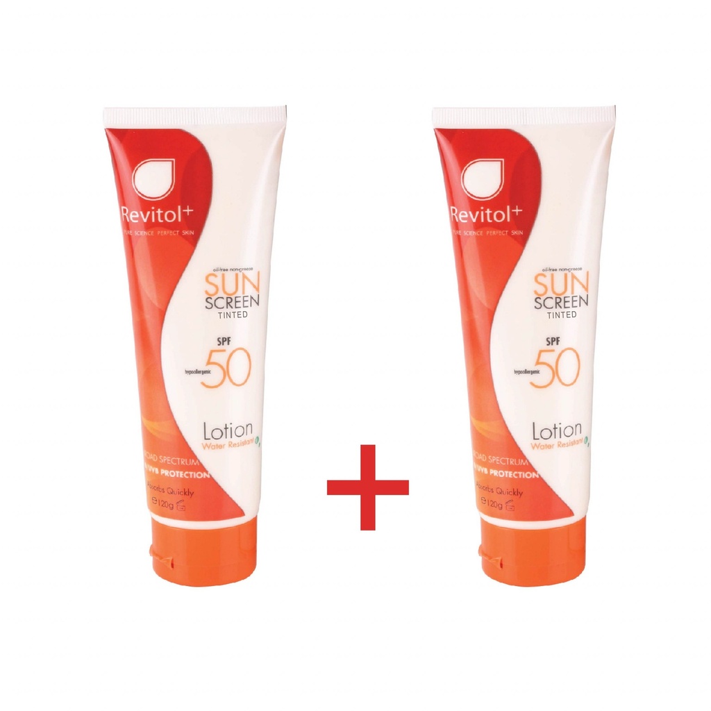 عرض واقي شمس SPF50+ كريم ملون ١+١  